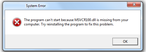cara mengatasi error msvcr100.dll ketika menjalankan php di windows